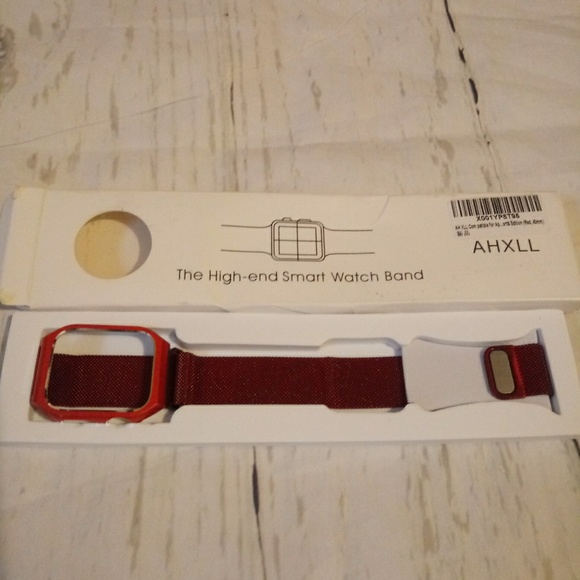 Accessories - High End Red Metal Apple Watch Band & Case 40mm